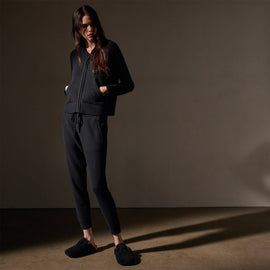 Recycled Cashmere Track Jacket  in Black | James Perse Los Angeles