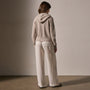 Cashmere Wide Ribbed Hoodie in Soft Beige | James Perse Los Angeles