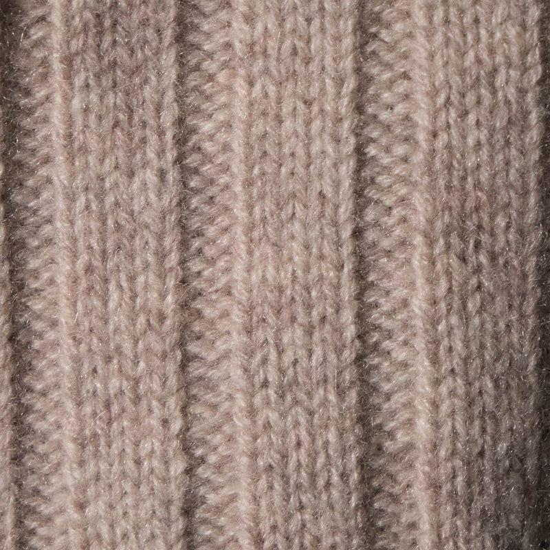 Rec Cashmere Wide Rib Zip Up Hoodie  in Soft Beige | James Perse Los Angeles