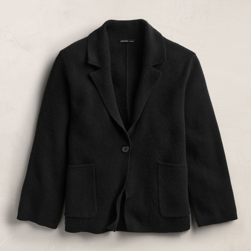 Cashmere Knit Blazer In Black | James Perse Los Angeles