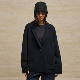 Cashmere Knit Blazer In Black | James Perse Los Angeles