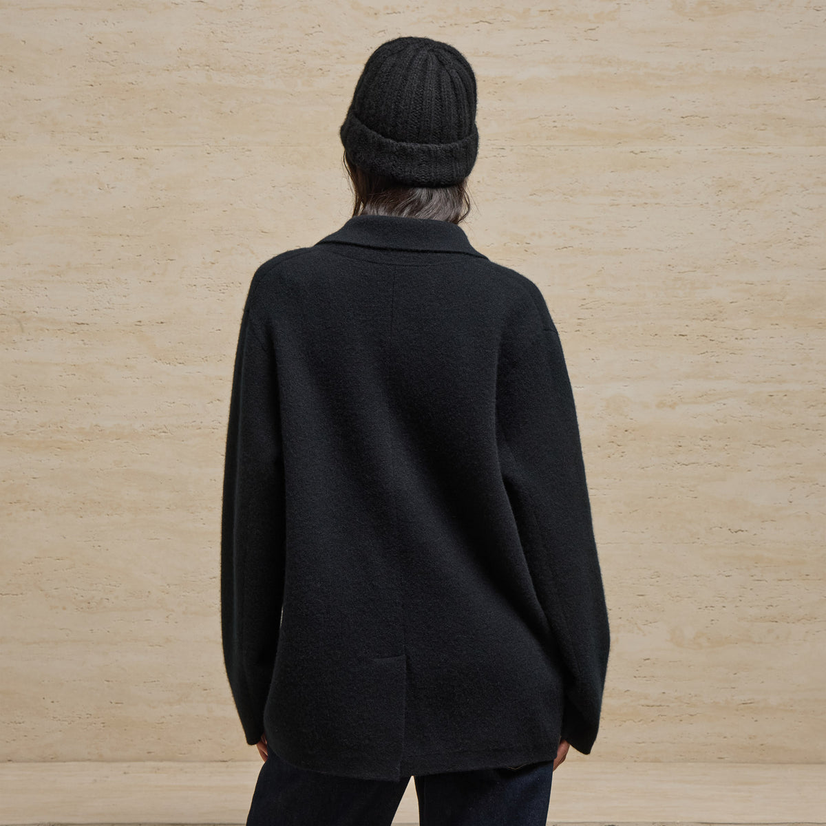 Cashmere Knit Blazer In Black | James Perse Los Angeles