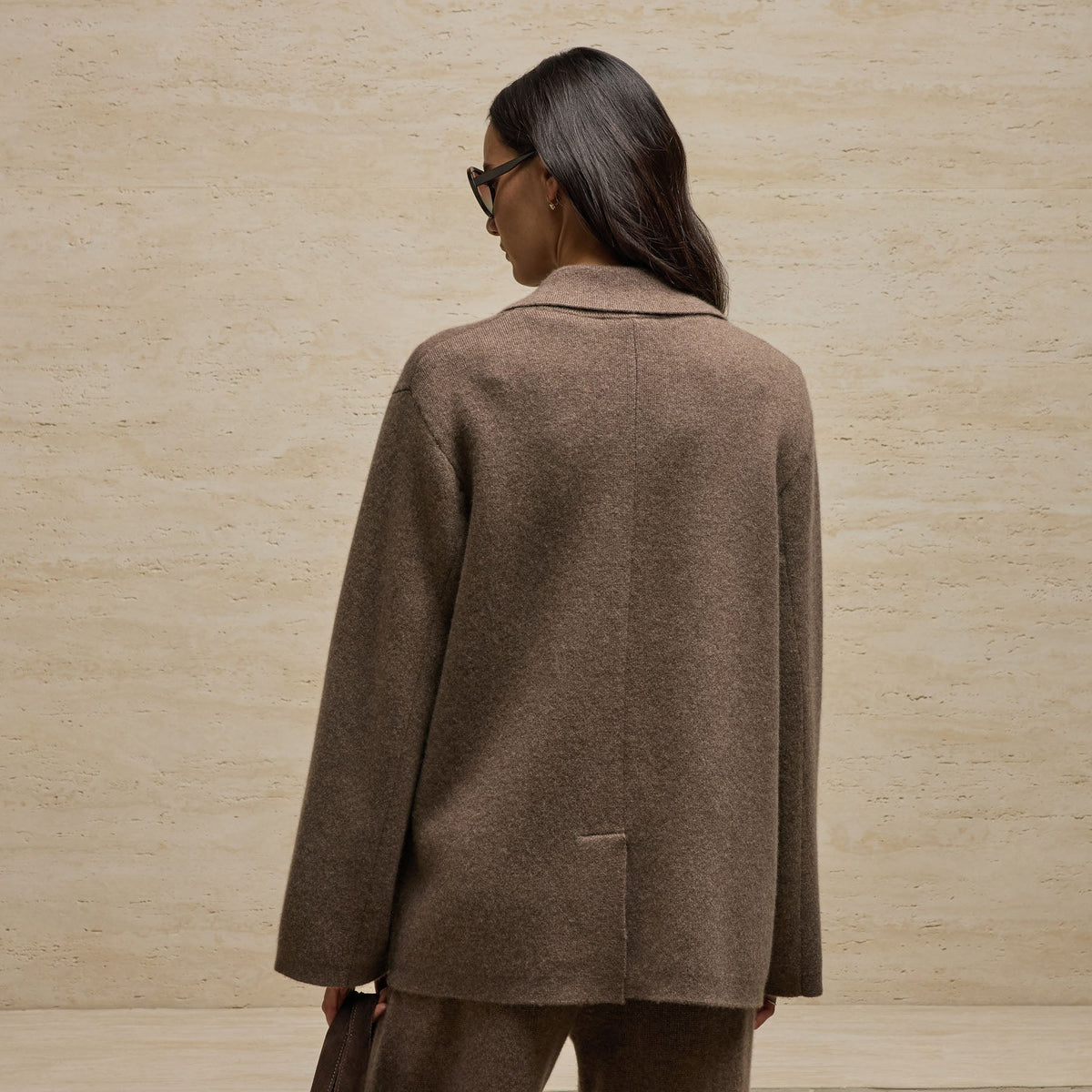 Cashmere Knit Blazer in Fox | James Perse Los Angeles