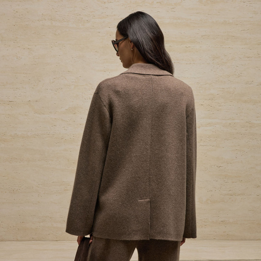 Cashmere Knit Blazer in Fox | James Perse Los Angeles