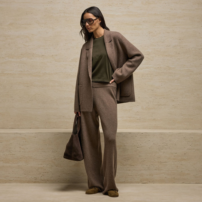 Cashmere Knit Blazer in Fox | James Perse Los Angeles