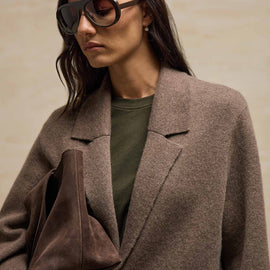 Cashmere Knit Blazer in Fox | James Perse Los Angeles