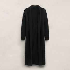 Long Cashmere Cardigan in Black | James Perse Los Angeles