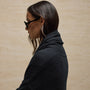 Long Cashmere Cardigan in Black | James Perse Los Angeles