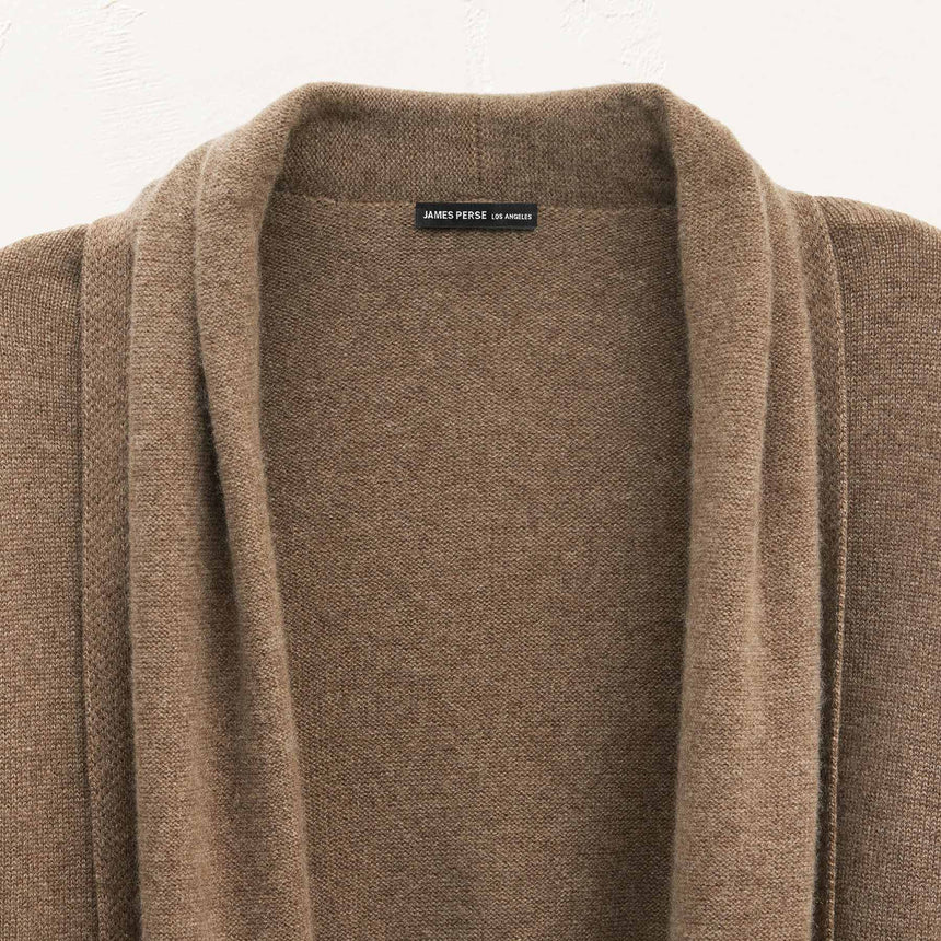 Long Cashmere Cardigan in Fox | James Perse Los Angeles