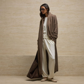 Long Cashmere Cardigan in Fox | James Perse Los Angeles