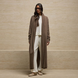 Long Cashmere Cardigan in Fox | James Perse Los Angeles