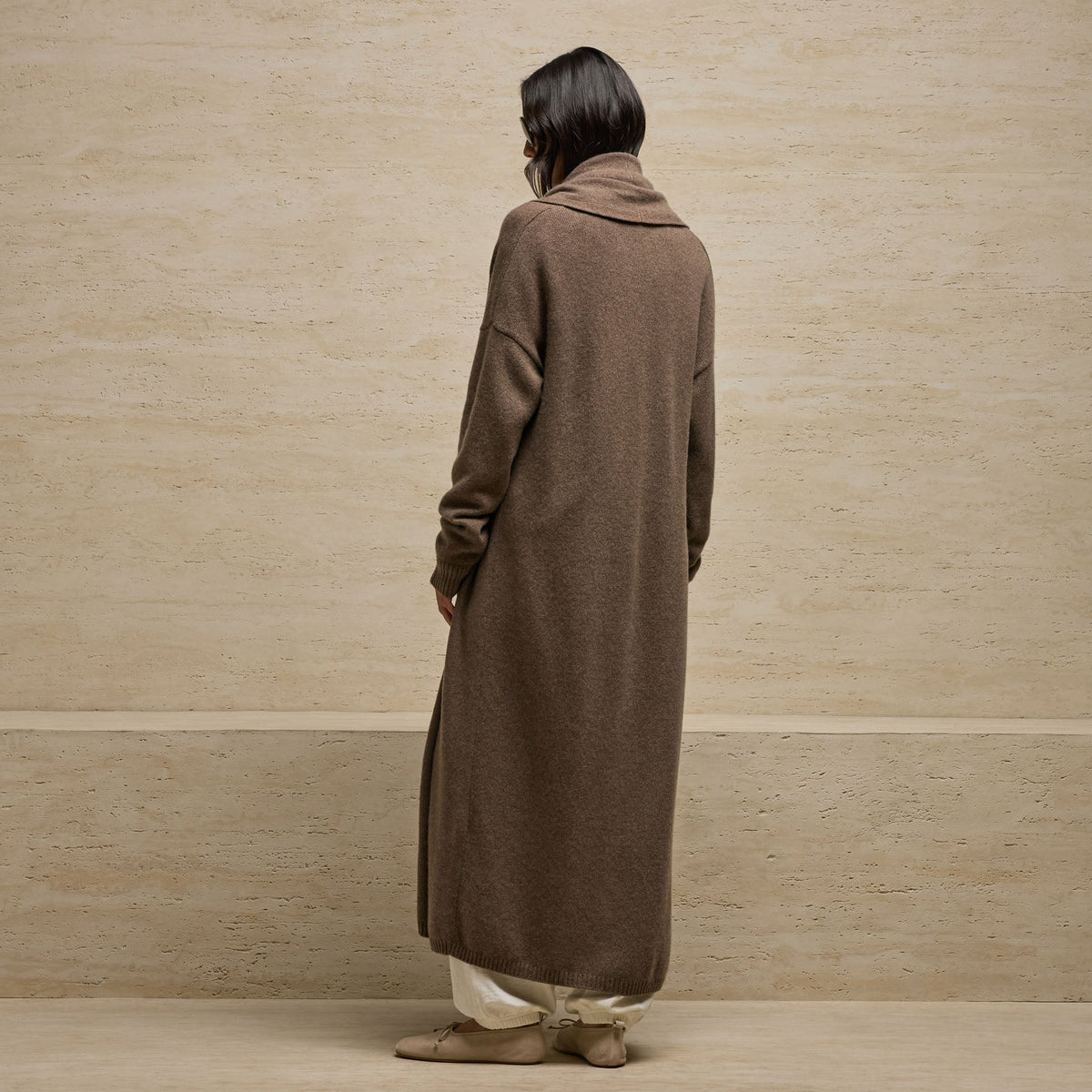 Long Cashmere Cardigan in Fox | James Perse Los Angeles