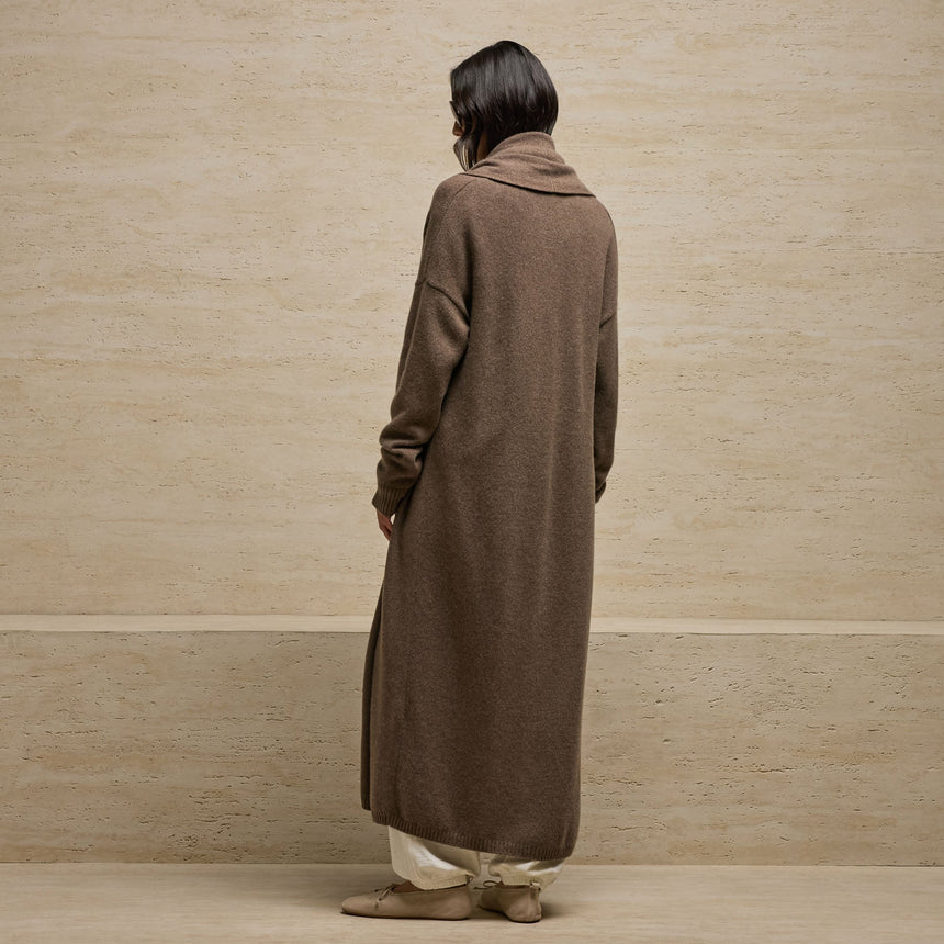 Long Cashmere Cardigan in Fox | James Perse Los Angeles