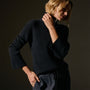 Recycled Cashmere Funnel Neck in Black | James Perse Los Angeles