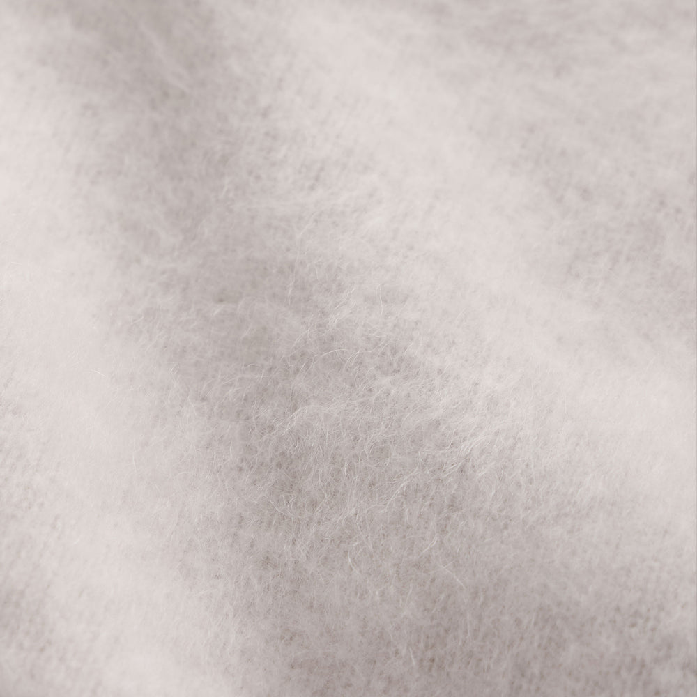 Fuzzy Cashmere Crew Neck in Pearl | James Perse Los Angeles FLAT