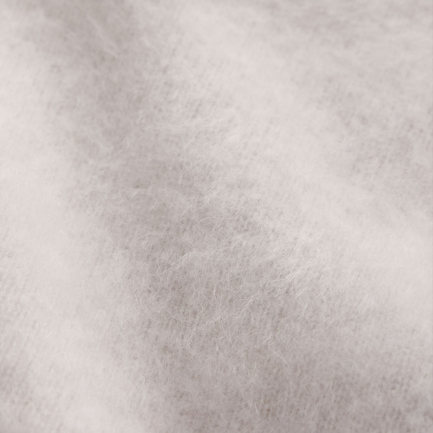 Fuzzy Cashmere Crew Neck in Pearl | James Perse Los Angeles FLAT