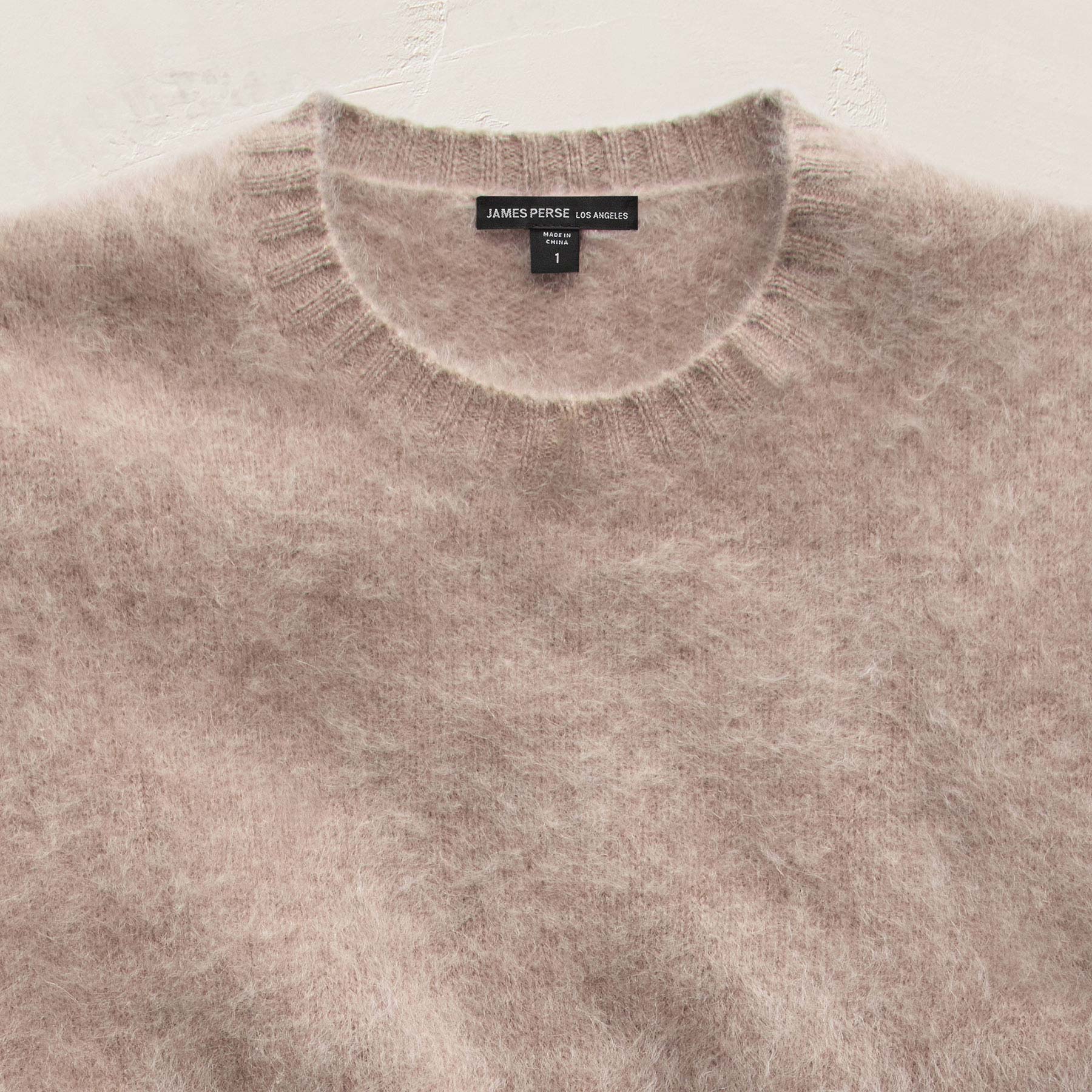 Halo Brushed Cashmere Sweater - Soft Beige | James Perse Los Angeles