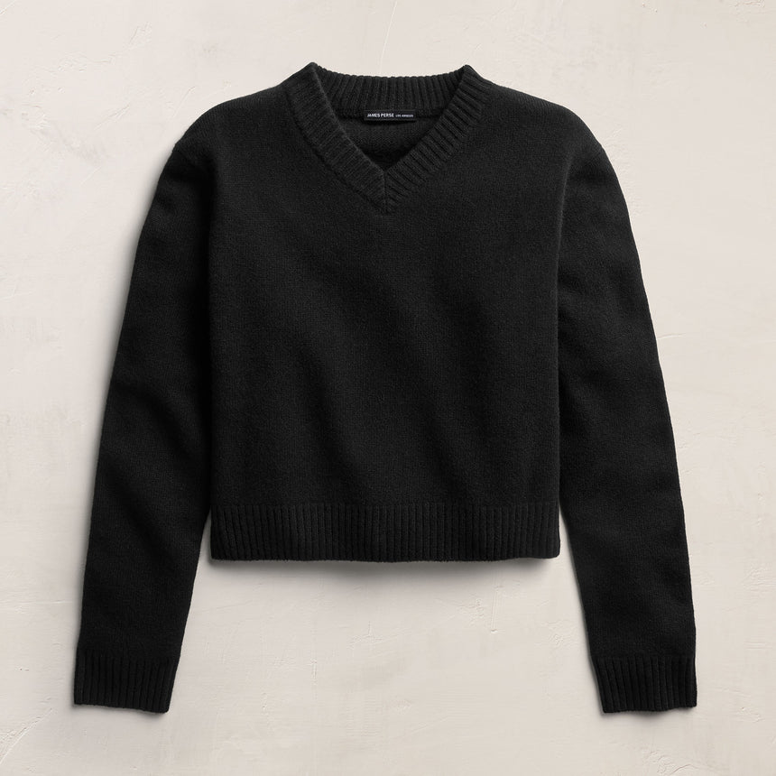 V Neck Cashere Sweater - Black | James Perse Los Angeles