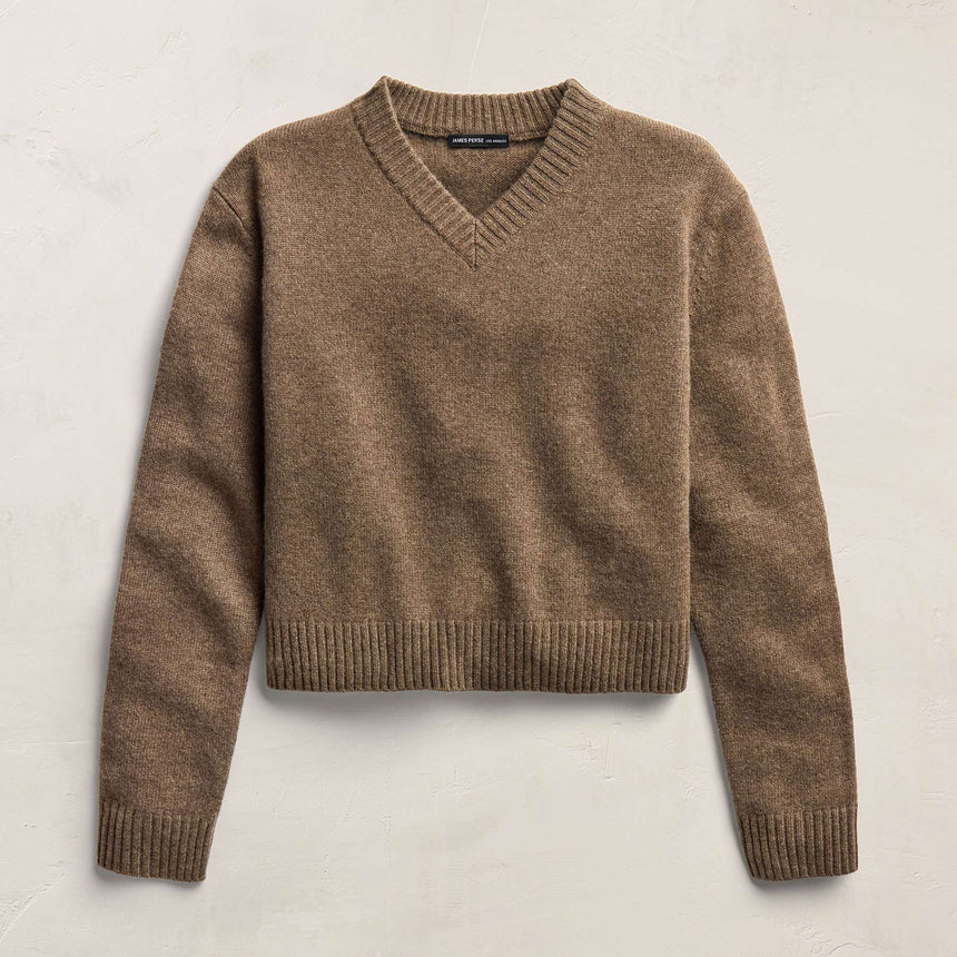 V Neck Cashmere Sweater - Fox