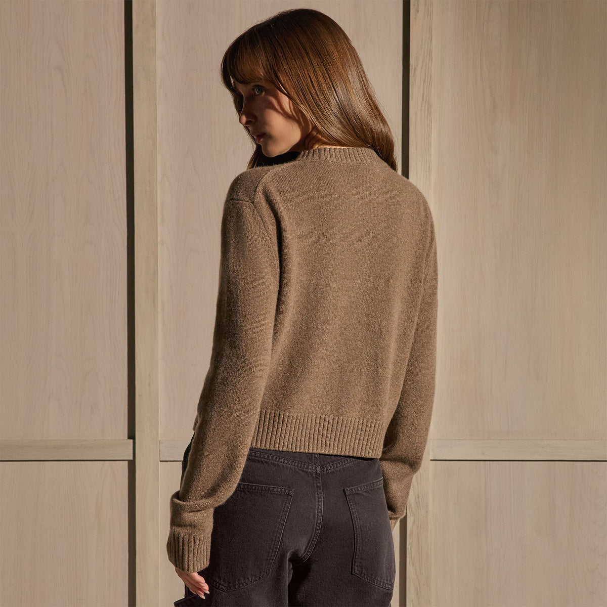 V Neck Cashmere Sweater - Fox
