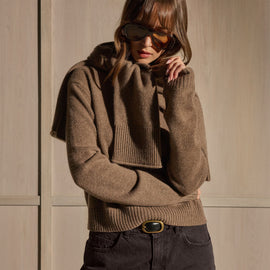 V Neck Cashmere Sweater - Fox