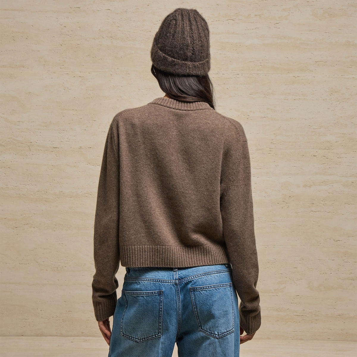 V Neck Cashmere Sweater in Fox | James Perse Los Angeles