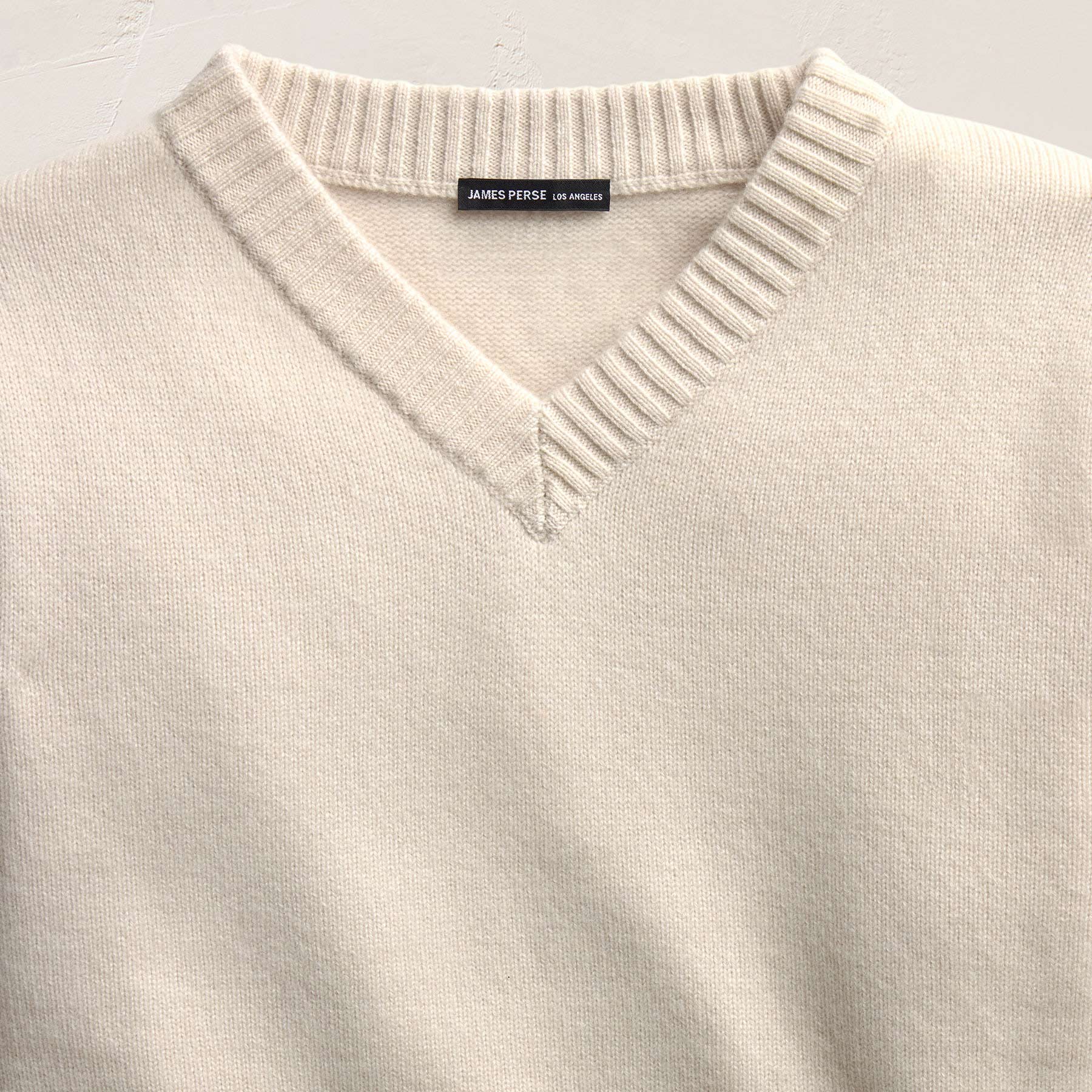V Neck Cashmere Sweater - Ivory