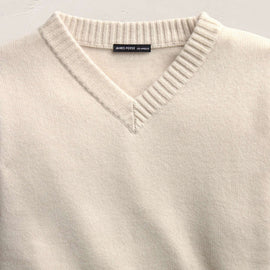 V Neck Cashmere Sweater - Ivory