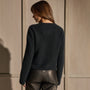 Boxy Cashmere Cardigan - Black | James Perse Los Angeles