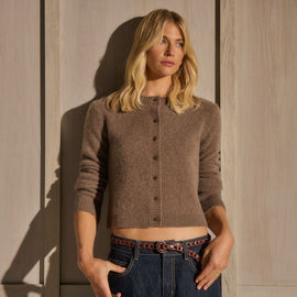 Boxy Cashmere Cardigan - Fox | James Perse Los Angeles
