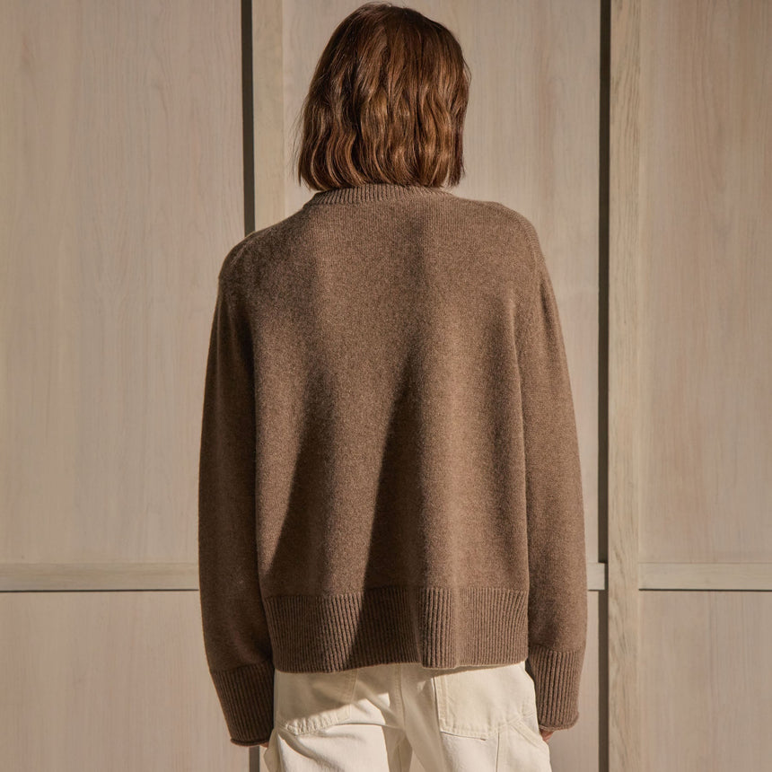 Cashmere Crew Neck Sweater in Fox | James Perse Los Angeles