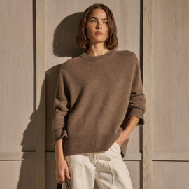Cashmere Crew Neck Sweater in Fox | James Perse Los Angeles