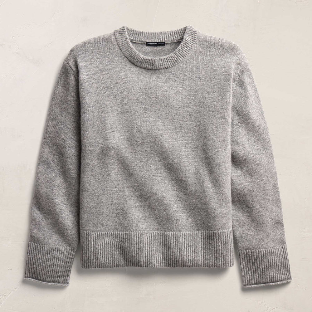 Cashmere Crew Neck Sweater - Heather Grey | James Perse Los Angeles
