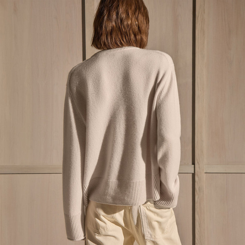 Cashmere Crew Neck Sweater in Ivory | James Perse Los Angeles