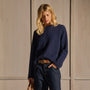 Cashmere Crew Neck Sweater - Navy | James Perse Los Angeles