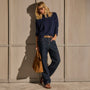 Cashmere Crew Neck Sweater - Navy | James Perse Los Angeles