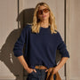 Cashmere Crew Neck Sweater - Navy | James Perse Los Angeles