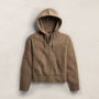 Recycled Cashmere Zip Up Hoodie in Fox | James Perse Los Angeles