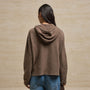 Recycled Cashmere Zip Up Hoodie in Fox | James Perse Los Angeles