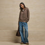 Recycled Cashmere Zip Up Hoodie in Fox | James Perse Los Angeles