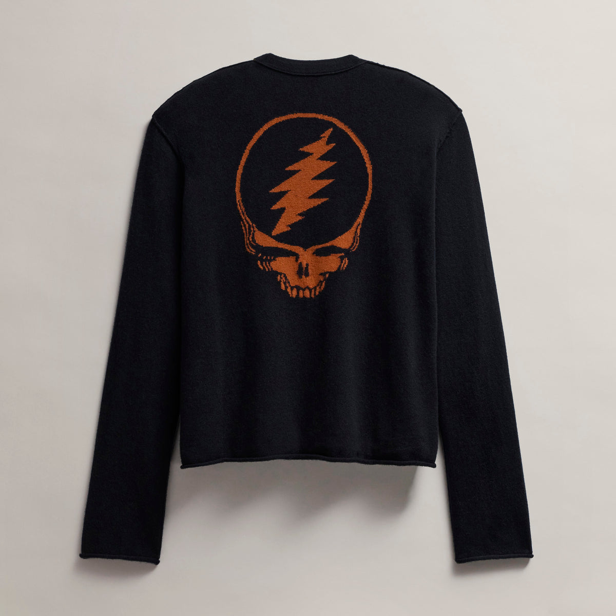 Women's Grateful Dead Crew Neck Sweater in Black/Burnt Orange | James Perse Los Angeles