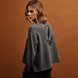 Women's Grateful Dead Cashmere Crew Set in Prussian/Flannel | James Perse Los Angeles