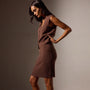 Recycled Cashmere Rib Mini Skirt in Americano | James Perse Los Angeles