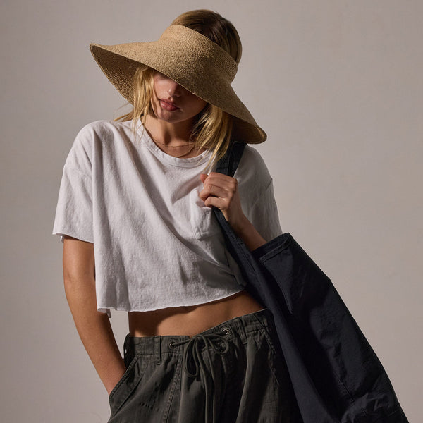 Brushed Jersey Pocket Tee in White | James Perse Los Angeles