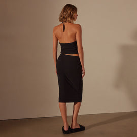 Recycled Brushed Jersey Skirt in Black | James Perse Los Angeles