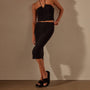 Recycled Brushed Jersey Skirt in Black | James Perse Los Angeles