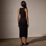 Ruched Cut Away Tank Dress in Black | James Perse Los Angeles