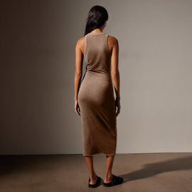 Ruched Cut Away Tank Dress in Cargo Pigment | James Perse Los Angeles
