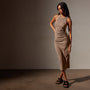 Ruched Cut Away Tank Dress in Cargo Pigment | James Perse Los Angeles