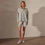 Relaxed Striped Baja Shirt in Light Blue Stripe | James Perse Los Angeles